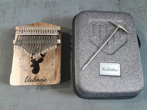 Kalimba valencia walnut کالیمبا والنسیا چوب گردو همراه هاردکیس